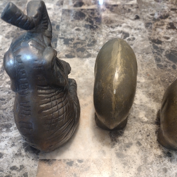 Elephant metal statues lot of three - Picture 5 of 6